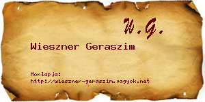 Wieszner Geraszim névjegykártya